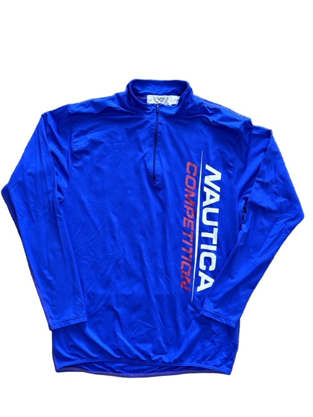 Nautica Competition Quarter Zip Cycling Pullover - Blue - L